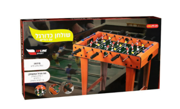 שולחן כדורגל על רגליים מעץ – 18 שחקנים